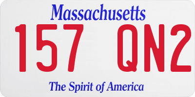 MA license plate 157QN2