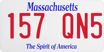 MA license plate 157QN5