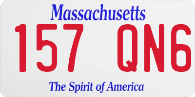 MA license plate 157QN6