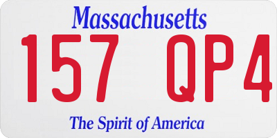MA license plate 157QP4