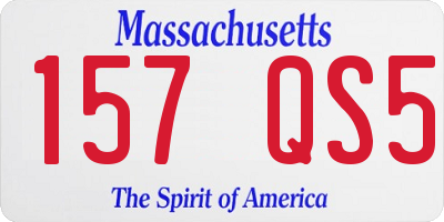 MA license plate 157QS5