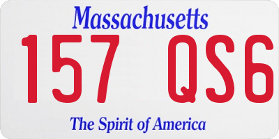 MA license plate 157QS6
