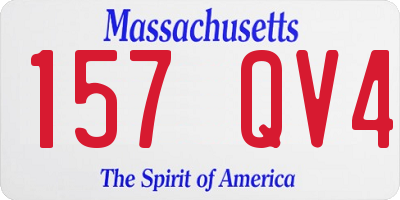 MA license plate 157QV4