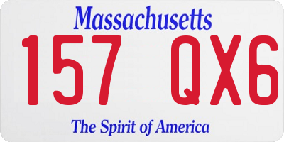MA license plate 157QX6