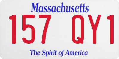 MA license plate 157QY1