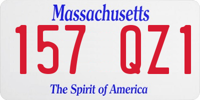 MA license plate 157QZ1