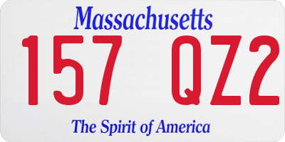 MA license plate 157QZ2