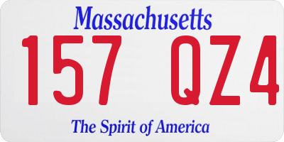 MA license plate 157QZ4