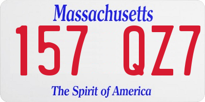 MA license plate 157QZ7