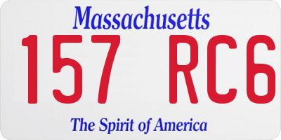 MA license plate 157RC6