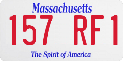MA license plate 157RF1