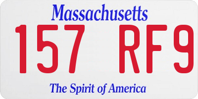 MA license plate 157RF9