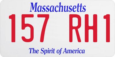 MA license plate 157RH1