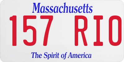 MA license plate 157RI0