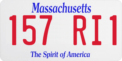 MA license plate 157RI1