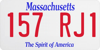 MA license plate 157RJ1