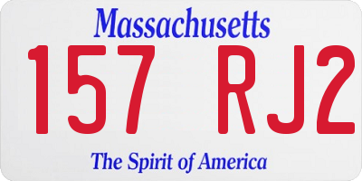 MA license plate 157RJ2