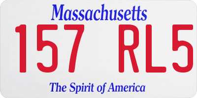 MA license plate 157RL5