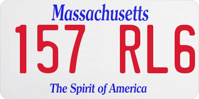 MA license plate 157RL6