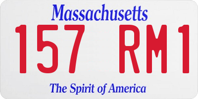 MA license plate 157RM1