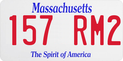 MA license plate 157RM2