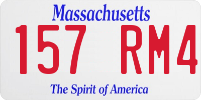 MA license plate 157RM4