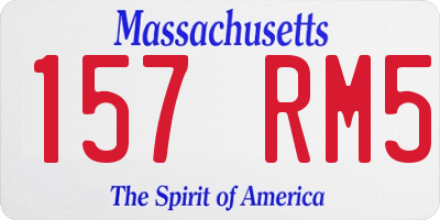 MA license plate 157RM5