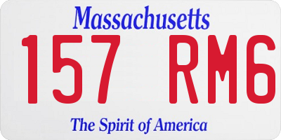 MA license plate 157RM6