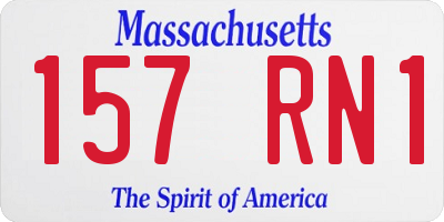 MA license plate 157RN1