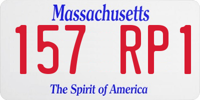 MA license plate 157RP1