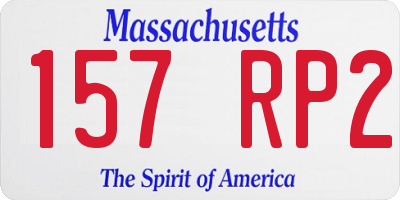 MA license plate 157RP2