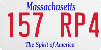 MA license plate 157RP4