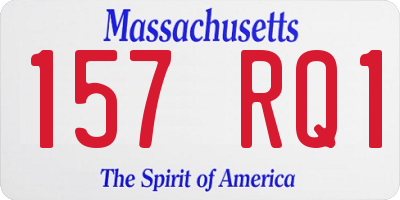 MA license plate 157RQ1