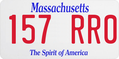MA license plate 157RR0
