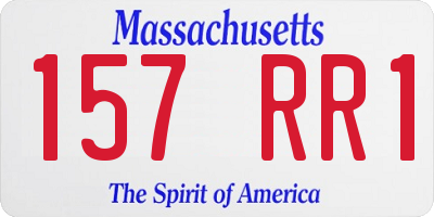 MA license plate 157RR1