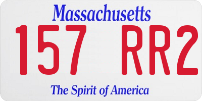 MA license plate 157RR2