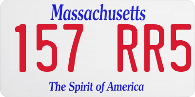 MA license plate 157RR5