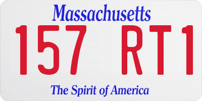 MA license plate 157RT1