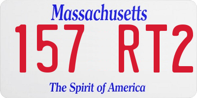 MA license plate 157RT2