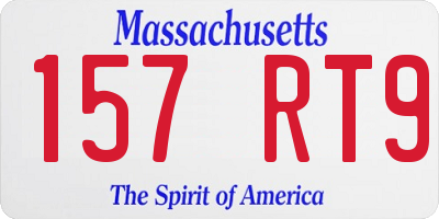 MA license plate 157RT9