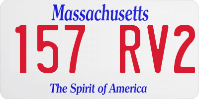 MA license plate 157RV2