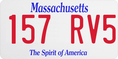 MA license plate 157RV5