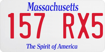 MA license plate 157RX5