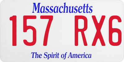 MA license plate 157RX6