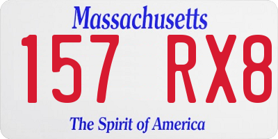 MA license plate 157RX8