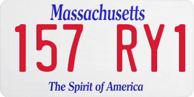 MA license plate 157RY1