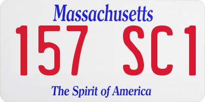 MA license plate 157SC1