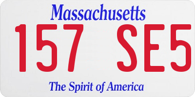 MA license plate 157SE5