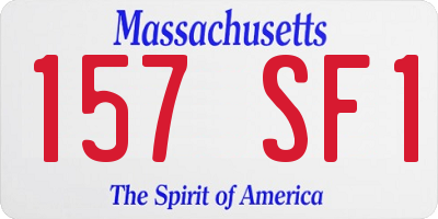 MA license plate 157SF1
