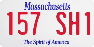 MA license plate 157SH1